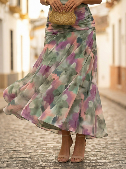 Leo | Women's Off-Shoulder Maxi Dress with V-Neck