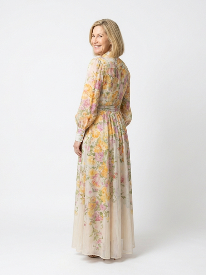 Cressida | Women's Floral Sheer Long Sleeve Maxi Dress