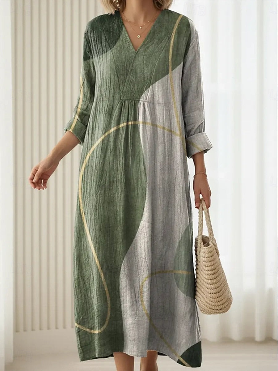 Lara | Women's Everyday Comfort Midi Dress with Pockets