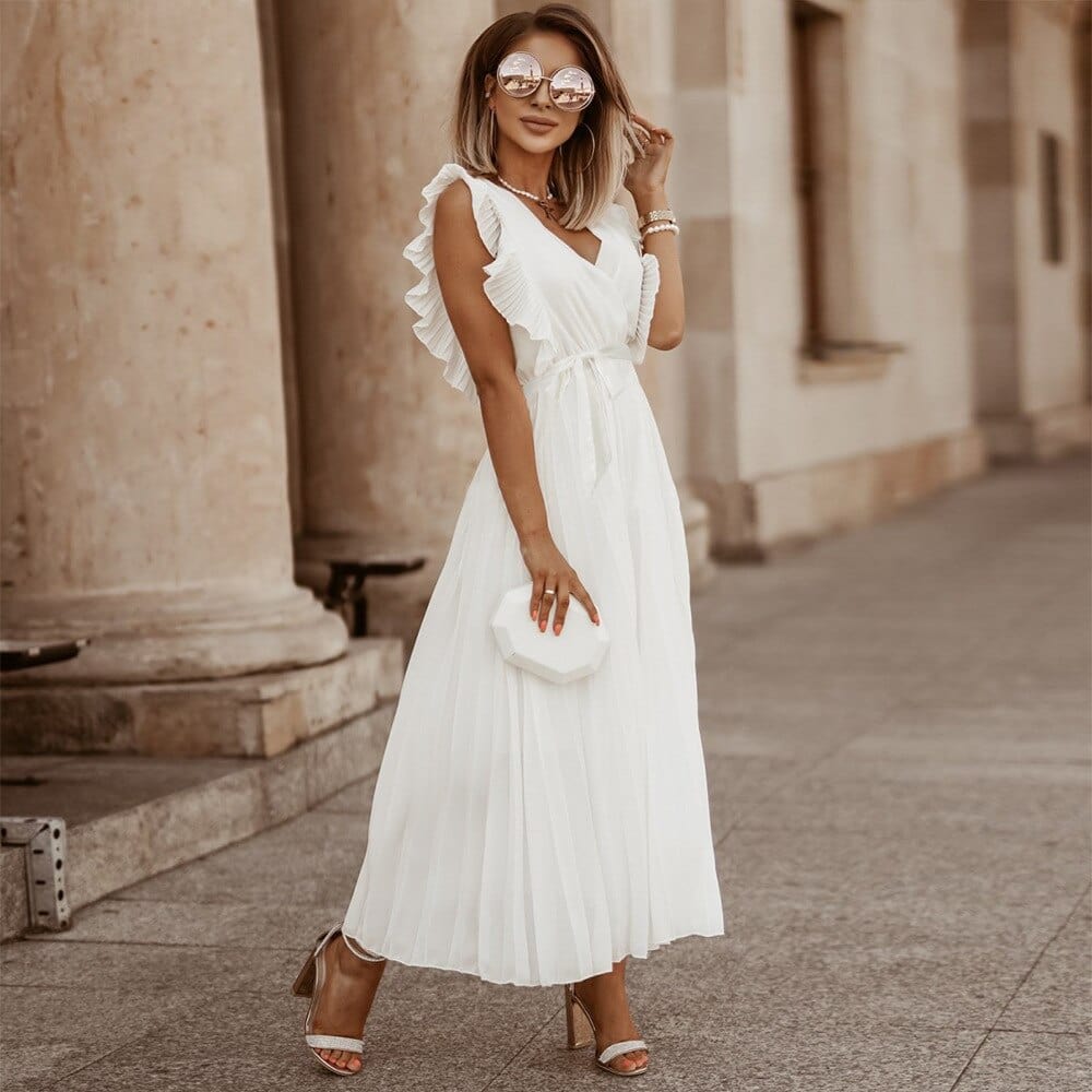 Maud | Women's Maxi Dress with V-Neck
