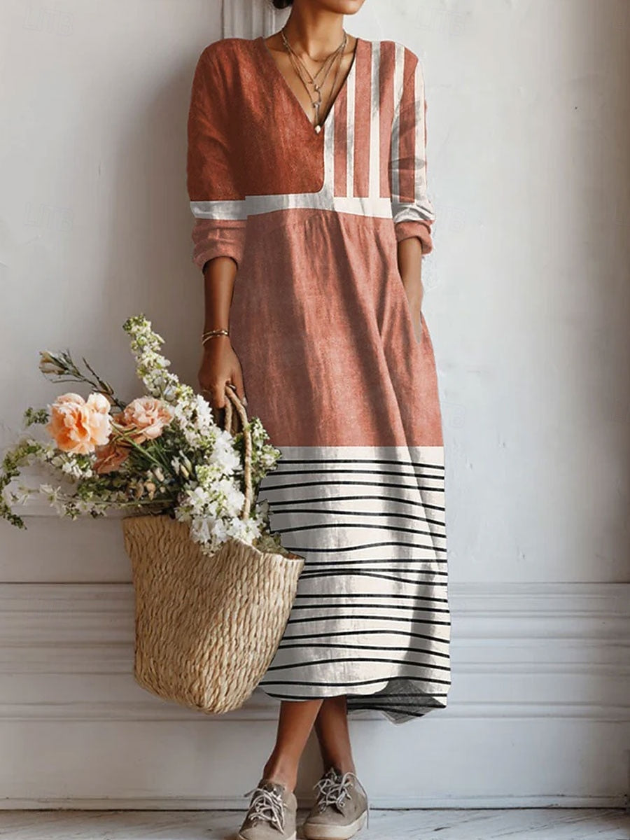 Zoey | Women's Everyday Comfort Midi Dress with Pockets