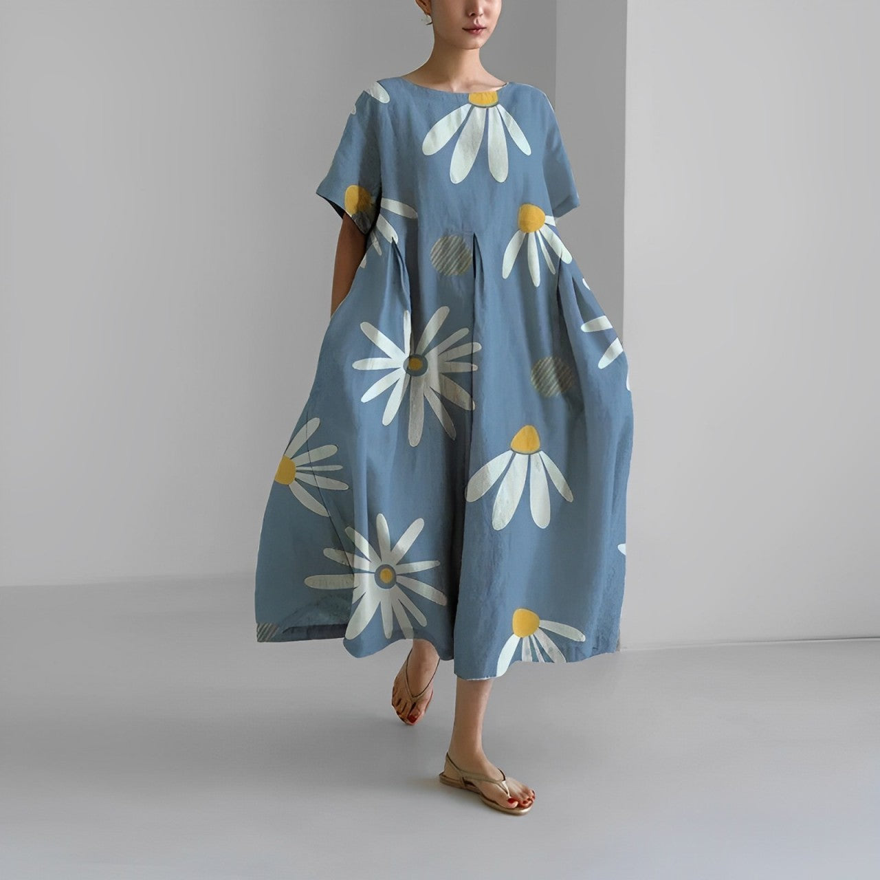 Floria | Women's Relaxed Vibrant Floral Maxi Dress