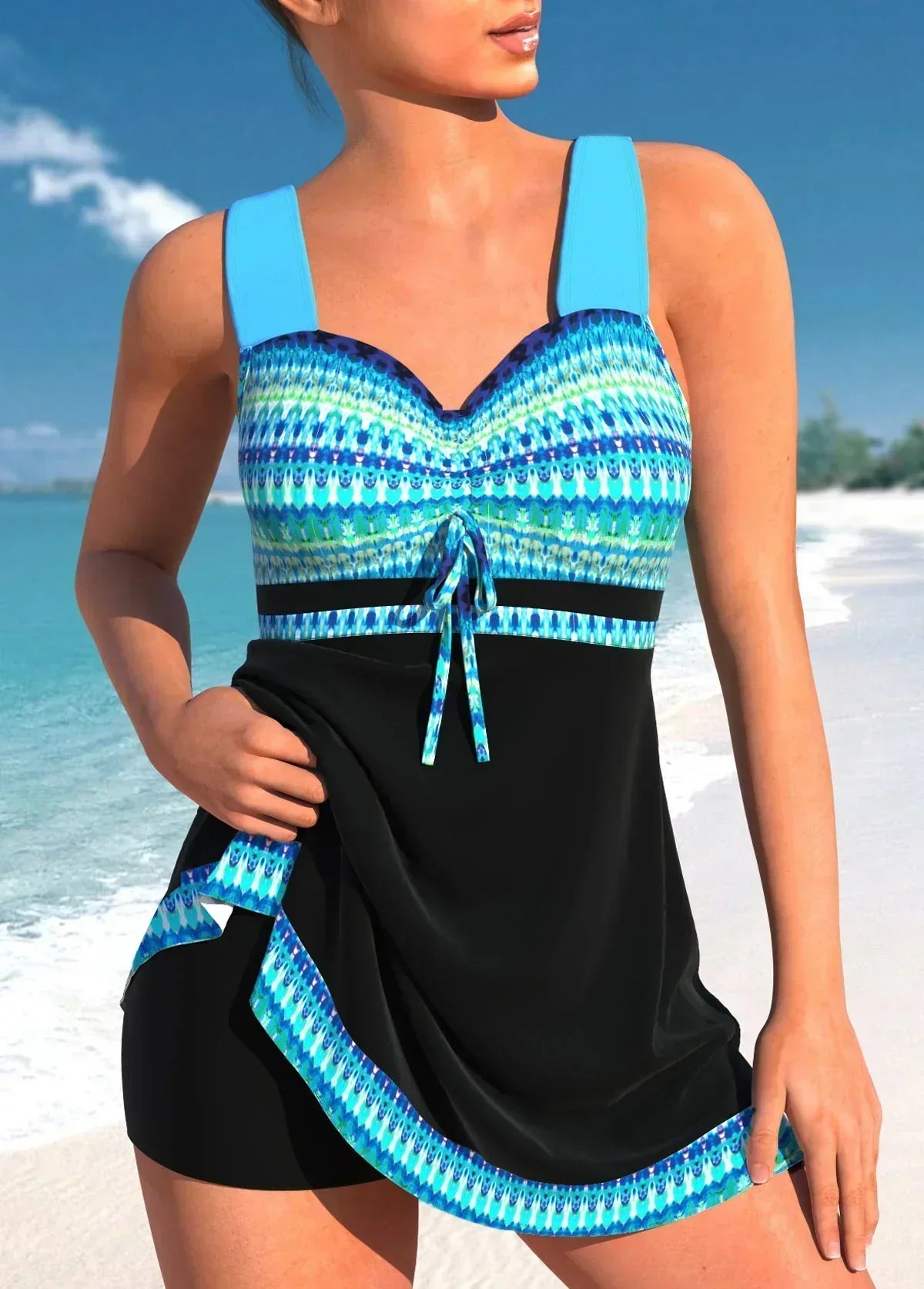 Veronica | Women's Swim Dress with Drawstring