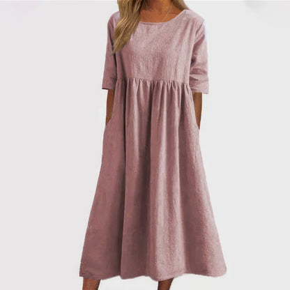 Maikee | Women's Dress with Round Neckline and Pockets