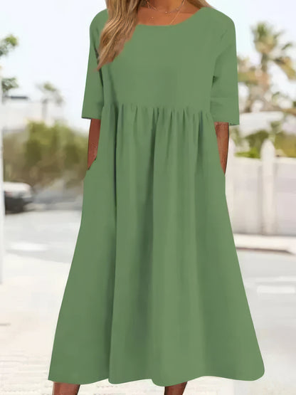 Maikee | Women's Dress with Round Neckline and Pockets
