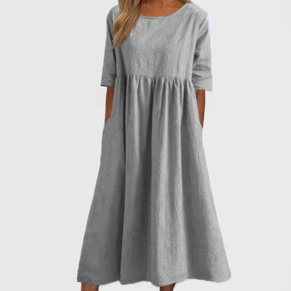 Maikee | Women's Dress with Round Neckline and Pockets
