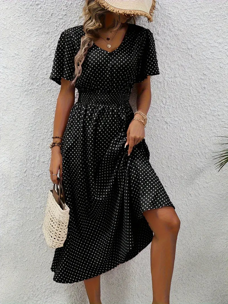 Livia | Women's Summer Dress with Short Sleeve