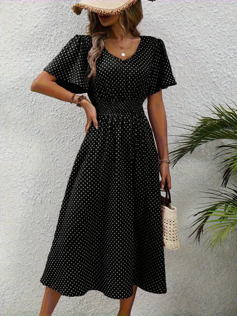 Livia | Women's Summer Dress with Short Sleeve