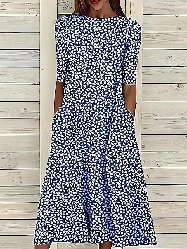Sela | Women's Coastal Floral Midi Dress