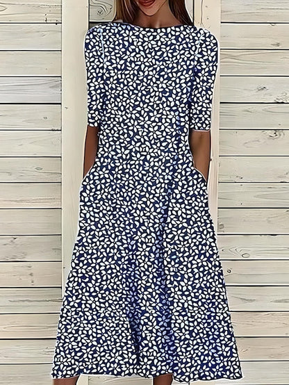 Sela | Women's Coastal Floral Midi Dress